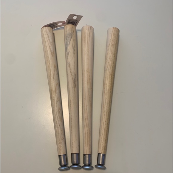 Wooden Furniture Feet - Set of 4 Brown 16 Inch Tapered Furniture Leg - Picture 1 of 7